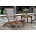 Birch Lane™ Akiva 3 Piece Rattan Seating Group Synthetic Wicker/Wood/All - Weather Wicker/Natural Hardwoods/Wicker/Rattan in Brown/White | Outdoor Furniture | Wayfair