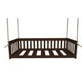 Rosecliff Heights Carol Mission Hanging Daybed Wood in Black | 21 H x 43 W x 79 D in | Wayfair 44CFC8B953364A7A956A9F2F86EADB96
