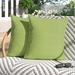 Sol 72 Outdoor™ Agawam Kiwi Outdoor Square Pillow Cover & Insert Polyester/Polyfill blend in Green | 16.5 H x 16.5 W x 5 D in | Wayfair
