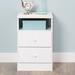 17 Stories Keither 2 - Drawer Nightstand Wood in White | 24.5 H x 16 W x 15.5 D in | Wayfair 0B996915692D40B2AC5C53914A517B5E