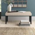 Winston Porter Carliana Bench Upholstered/Cotton in Brown | 19 H x 44 W x 16.5 D in | Wayfair E456B06805924D25872B6224211C146D