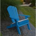 Highland Dunes Ashburt Plastic/Resin Folding Adirondack Chair Plastic/Resin in Blue | 38 H x 33 W x 38 D in | Wayfair BCMH2252 42476234