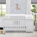 Harriet Bee Beaury 4-in-1 Convertible Crib & Changer Wood in White | 44 H x 30.5 W x 28 D in | Wayfair FDBE4D2D6F8F4765932E0D151F6D4DB2