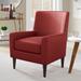 Armchair - Zipcode Design™ Donham Wide Armchair Faux Leather/Leather in Red | 34.5 H x 20 W x 30 D in | Wayfair ZPCD3370 41767934