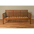 Lark Manor™ Alhamdi Twin Solid Wood Daybed Wood & Metal in Brown | 38.5 H x 42.5 W x 80 D in | Wayfair A6D3ADA1271F4B1E96DC5A2FA20231CD