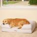 PetFusion Ultimate Dog Bed & Lounge w/ Orthopedic Memory Foam Bolster Metal in Brown | 13 H x 50 W x 40 D in | Wayfair PF-IBV3