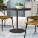 Chambord Industrial 36" Pedestal Dining Table Wood/Metal in Brown/Gray Laurel Foundry Modern Farmhouse® | 29.75 H x 36 W x 36 D in | Wayfair