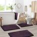 Latitude Run® Aighan 3 Piece Ultra Soft & Absorbent Bath Rug Set w/ Non-Slip Backing /Velour in Pink/Indigo | 1 H x 20 W in | Wayfair