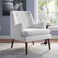 Lounge Chair - Leisure Upholstered Lounge Chair by Modway Polyester/Fabric in White | 34 H x 31.5 W x 28 D in | Wayfair EEI-3048-WHI