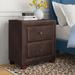 Etta Avenue™ Travis 2 Drawers Nightstand Wood/Upholstered in Brown | 27.95 H x 26 W x 17.75 D in | Wayfair A974D3F7FBC04E0A9A088524CEB7E24B