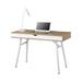 George Oliver Jamus Desk Wood/Metal in Brown/Gray/White | 30 H x 45.25 W x 21.5 D in | Wayfair 2EA392CC1A1F44A689D6EE2A04C5EB70