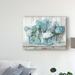 Ophelia & Co. 'Hydrangeas in Glass Jars Blue' by Carol Rowan - Wrapped Canvas Painting Print Canvas in Blue/Gray | 18 H x 24 W x 2 D in | Wayfair