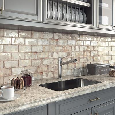 Merola Tile Biarritz Beige 3" x 6" Ceramic Wall Tile