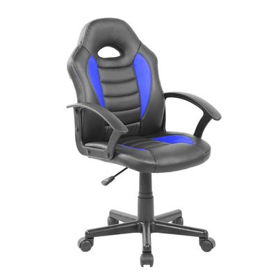 35.25" Black and Blue Techni Mobili Kid's Gaming and Student Racer Chair with Wheels