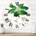 Designart 'Vintage Botanicals V' Farmhouse wall clock