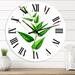 Designart 'Vintage London Plants VII' Traditional wall clock