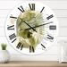 Designart 'Line Art Monstera Branch Tropical Abstract Leaves' Traditional wall clock