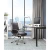 Faux Leather Chair/ Chrome Base Mid-back Professional Managers Chair w/ Removable Sleeves