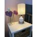 Harriet Bee Cohn 16" Silver Standard Table Lamp w/ USB Metal/Fabric in White | 16 H x 5 W x 5 D in | Wayfair 0B38E6F0F366453E8EF9D481804E8BE0