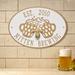 Winston Porter Beers & Cheers Personalized Plaque Wall Décor Metal in Gray/Yellow | 10 H x 14 W in | Wayfair 5E2DC908B2074290A8C5A7958DE18EE2