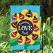 August Grove® Devonne Love Bugs Personalized Polyester 18 x 12 in. Garden Flag in Blue/Green/Yellow | 17.5 H x 12 W in | Wayfair