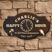 Bay Isle Home™ Happy Hour Custom Bar Sign Wall Décor, Wood in Brown | 13.5 H x 23.25 W in | Wayfair AF869C1789794C768E039E033B96D318