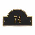 Whitehall Products 1-Line Wall Address Plaque Metal | 4.75 H x 8 W x 0.5 D in | Wayfair 1007BG