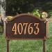 Whitehall Products Williamsburg 1-Line Estate Lawn Address Sign Metal in Brown | Wayfair 1296AC