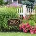 Old Century Forge Legacy Lawn Address Sign Metal in Yellow/Black | 8.75 H x 14 W x 2.38 D in | Wayfair 3340-BG