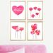 Outside In Art Studio Flower Gallery w/ Personalized Heart Paper Print (4 - Pieces) Paper | 10 H x 8 W x 0.06 D in | Wayfair