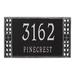 Whitehall Products Boston Personalized Standard 2-Line Wall Address Plaque Metal in Gray/Black | 11 H x 16.5 W x 0.375 D in | Wayfair 1892BS