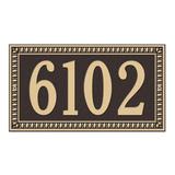 Whitehall Products Egg & Dart 1-Line Wall Address Plaque Metal | 7.25 H x 13 W x 0.5 D in | Wayfair 6102PS