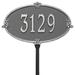 Whitehall Products Monte Carlo Personalized Standard 1-Line Lawn Address Sign Metal in Gray | 9 H x 16 W x 0.375 D in | Wayfair 3116PS
