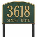 Whitehall Products Cape Charles 2-Line Lawn Address Sign Metal | 31 H x 20.5 W x 1 D in | Wayfair 1174GG