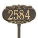 Old Century Forge Charrington 1-Line Lawn Address Sign Metal | 9.35 H x 16 W x 0.375 D in | Wayfair 2879-OG