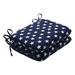 August Grove® Macey Americana Indoor/Outdoor Seat Cushion Polyester in Black/Blue | 3 H x 18.5 W in | Wayfair 818EC53A5C7241B992F07C468F7C3D98