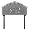 Whitehall Products Roselyn Personalized Arch Grande 1-Line Lawn Address Sign Metal in Gray | 10.25 H x 18.75 W x 0.4 D in | Wayfair 3136PS