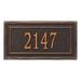 Whitehall Products Gardengate Personalized Grande 1-Line Wall Address Plaque Metal in Brown | 9.5 H x 18 W x 0.375 D in | Wayfair 3286OB