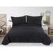 Alcott Hill® Rugeley Microfiber Reversible Quilt Set Microfiber in Black | Twin Quilt + 1 Twin Sham | Wayfair 26A46DD753194201A09BF7155C89C3AB