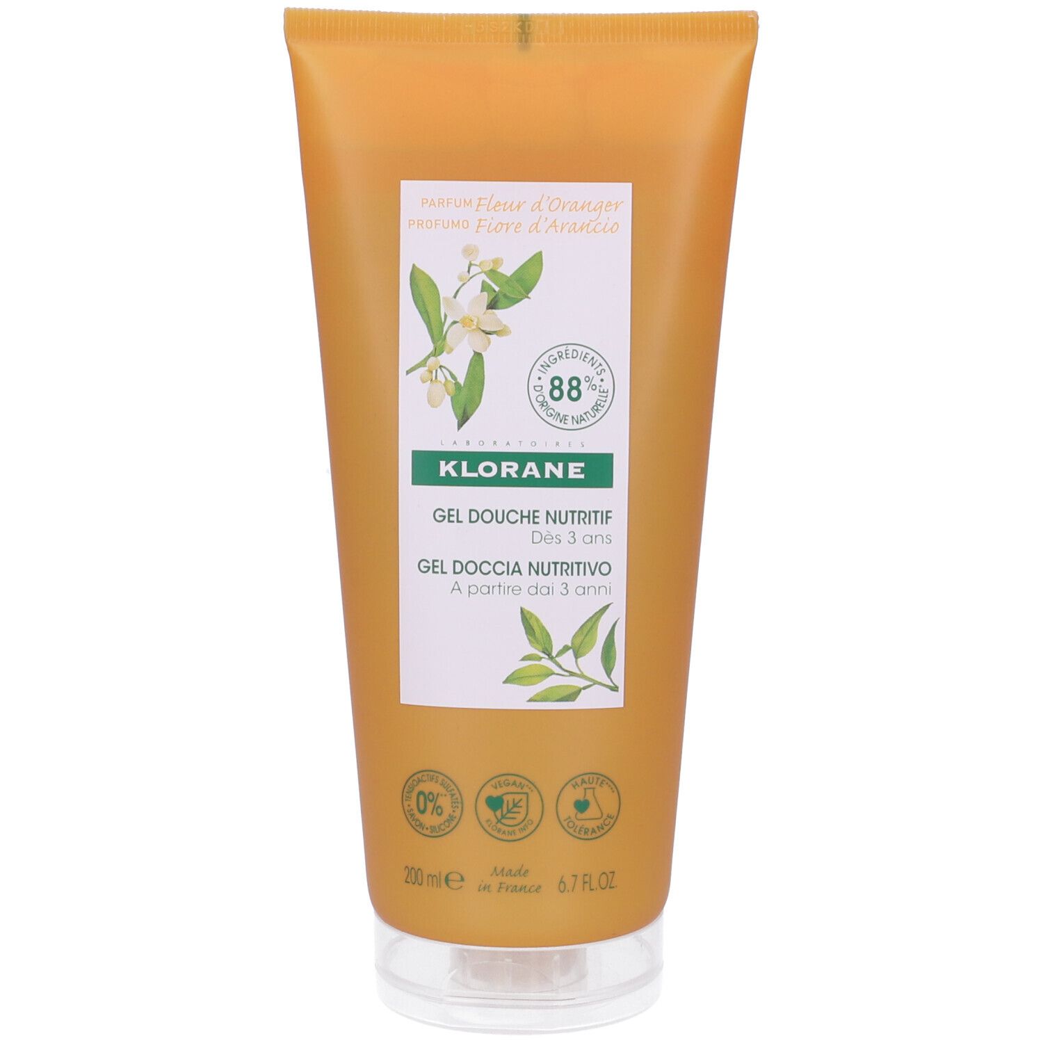 Klorane Gel Doccia Nutritivo al Cupuaçu BIO Profumo Fiore d