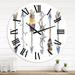 Designart 'Colorful Ethnics Arrows In Native American Style' Bohemian & Eclectic wall clock