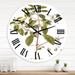 Designart 'Vintage American Flora IV' Traditional wall clock