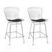 Mid Century Modern Chrome Wire Bar Stool (Set of 2)