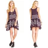 Free People Dresses | Free People Voile And Lace Trapeze Slip Dress | Color: Purple/White | Size: Xs