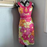 Lilly Pulitzer Dresses | Lilly Pulitzer Beaded Pink Floral Dress | Color: Red/Yellow | Size: 4