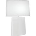 Robert Abbey Victor 26.25" Table Lamp Ceramic/Fabric in White | 26.25 H x 18 W x 9 D in | Wayfair LY03