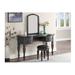 Rosdorf Park Bloomberg Vanity Set w/ Stool & Mirror Wood in Gray | 60 H x 54 W x 19 D in | Wayfair E73489F581F0480C82FE0C56361E51A0