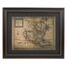 Trinx New Map Of North America 1736 - Picture Frame Textual Art Print On Paper in Black | 13.5 H x 16.5 W x 0.75 D in | Wayfair