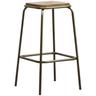 Tabouret de bar écolier métal et bois 69 cm Marcus