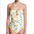 Kate Spade Swim | Kate Spade New York Halter One-Piece Swimsuit | Color: White/Yellow | Size: S